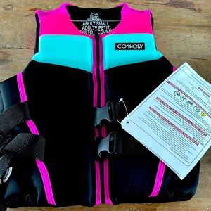 Connelly neoprene life jacket, adult small new with tags original price 69.99.